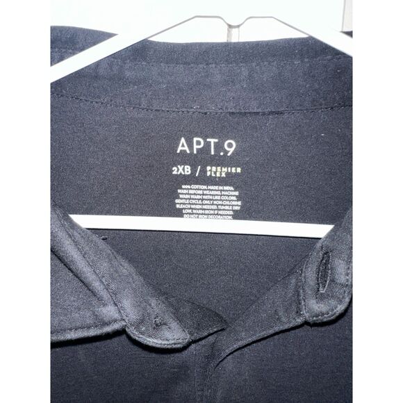 Apt. 9 Black Polo - 2XB - Picture 3 of 3